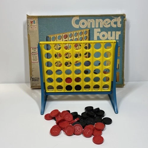 Connect Four - Milton Bradley Board Game - Vintage 1974 - Complete