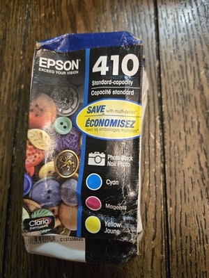 Epson T410520-S Claria Premium Multipack Ink. Box Bent Up. Contents Fine.