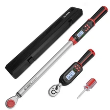 Digital Torque Wrench Set, 2Pcs 3/8" (3.1-62.7Ft.lb/4.2-85Nm) & 1/2" (14.7-29...