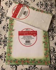 Christmas Stationery Letter printer Paper Ampad Holly new sealed 40 sheets