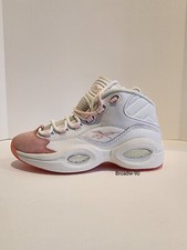 Reebok Question Mid Iverson GX9357 Pink Toe GS Size 6/Wmns 7.5 White Pink New