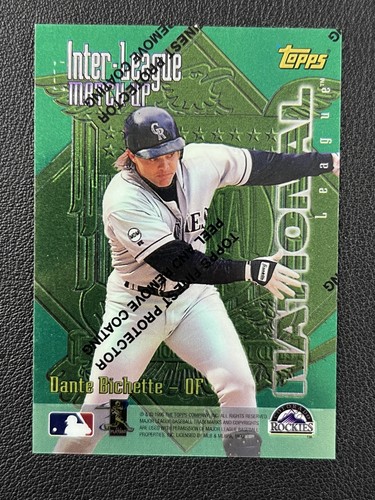 1996 Topps Ken Griffey Jr. Dante Bichette Inter-League Match Up - Picture 2 of 2