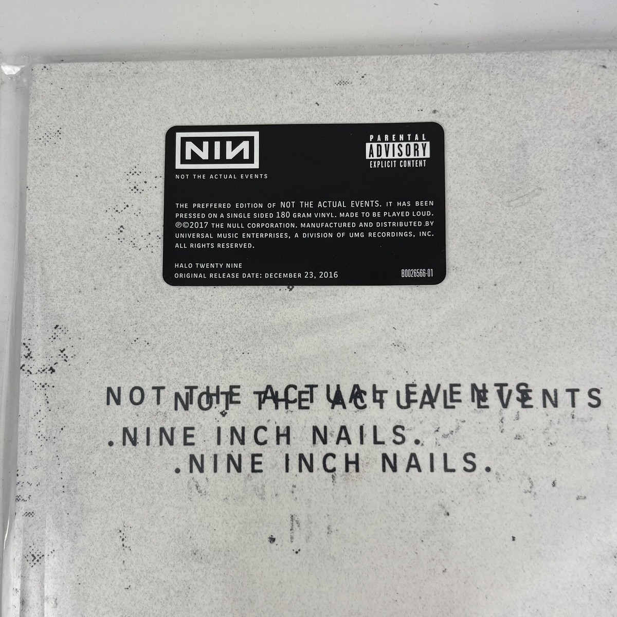 Not The Actual Events by Nine Inch Nails (Record, 2017) New