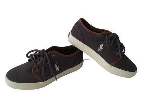 Polo Ralph Lauren Shoes D Lace Up Low Sneakers Black Canvas  display picture 1