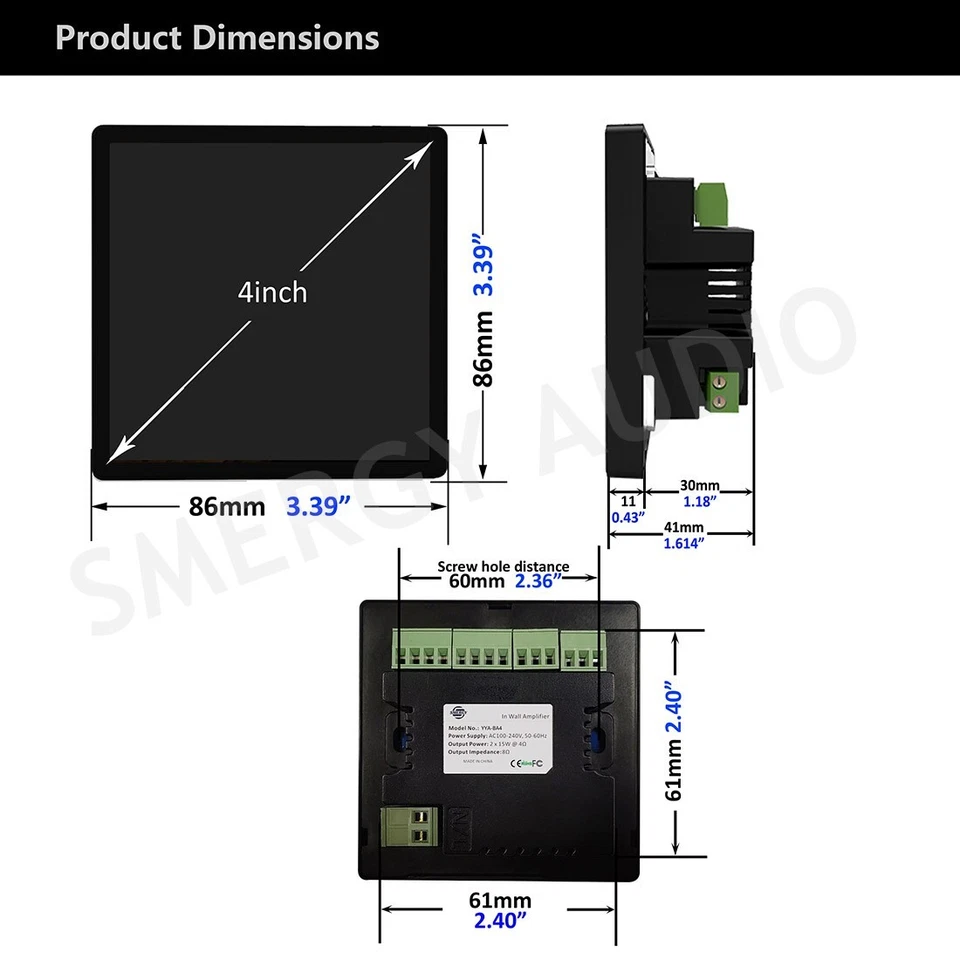 Touch screen in wall amplifier, Home Theater Digital Cinema Stereo Audio System - Image 3 of 4