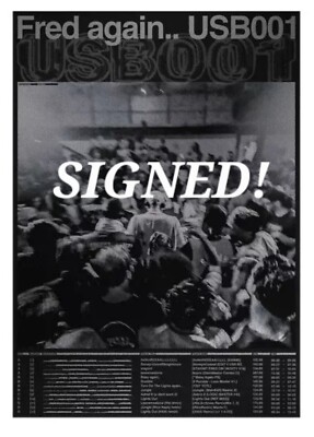 Fred Again.　直筆サイン入り写真　　フレッド アゲイン FRED AGAIN Again.. SIGNED JSA Actual Life 3 DISPLAY FRAMED