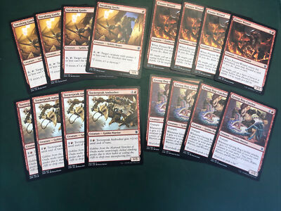 MTG-4x Fissure Wizard,Grotag Night-Runner,Fireblade Charger,& Sneaking Guide-New