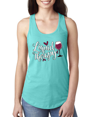 Liquid Therapy Drinking Ladies Racerback Tank Top