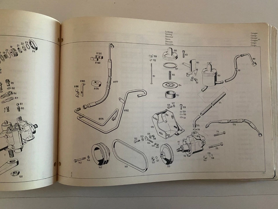 MERCEDES BENZ 230SL Liste des pièces détachés d'usine N° 10126, 546 pages - Photo 3/4