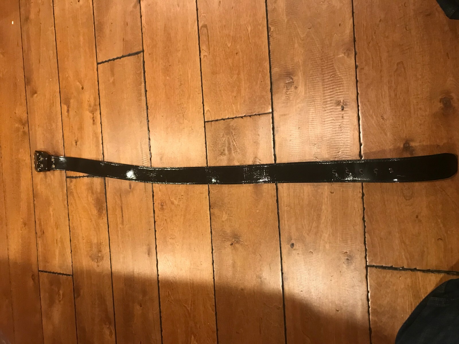 1995-96 Shane Mack Yomiuri Giants GAME WORN BELT BLACK LEATHER 95 PRO