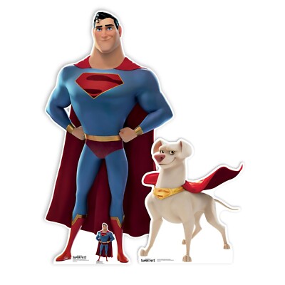 Superman Und Krypto Aus DC League of Super-Pets Karton-Standees 2er-Set