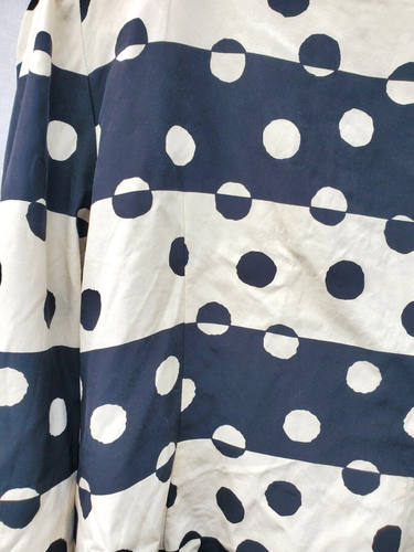 Junnie Leigh 80s Vintage Black and White polka dot SILK blazer size 10 - Picture 4 of 5