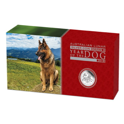 Australian LUNAR 銀貨　year of the dog 2018 2018 Year of the Dog 1 Kilo Silver Proof Coin