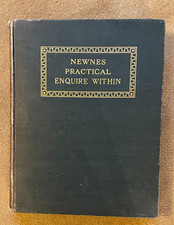 Newnes Practical Enquire Within Volume 1 Vintage DIY Book Early 20c -fascinating