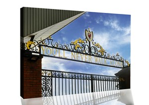 Coloured Liverpool You Ll Never Walk Alone Gates Canvas Wall Art Picture Print Ebay