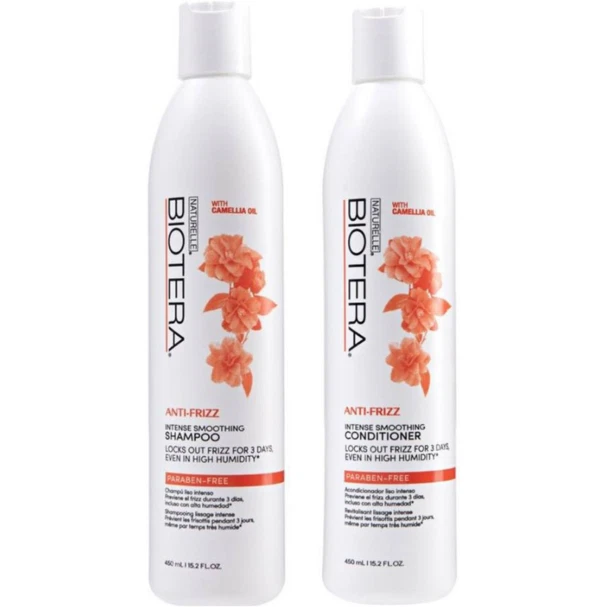 Biotera Anti-Frizz Intense Smoothing Shampoo & Conditioner for Unisex, 15.2oz