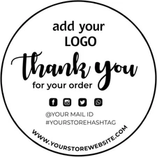 Thank You Note Rubber Self Ink Stamp - Online Seller Stamp with Email Id,Website