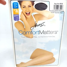 Hanes Comfort Matters Pantyhose Espresso Size EF Control Top Enhanced Toe