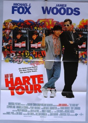 P13 Kinoplakat AUF DIE HARTE TOUR  Michael J. Fox,  James Woods - 1991