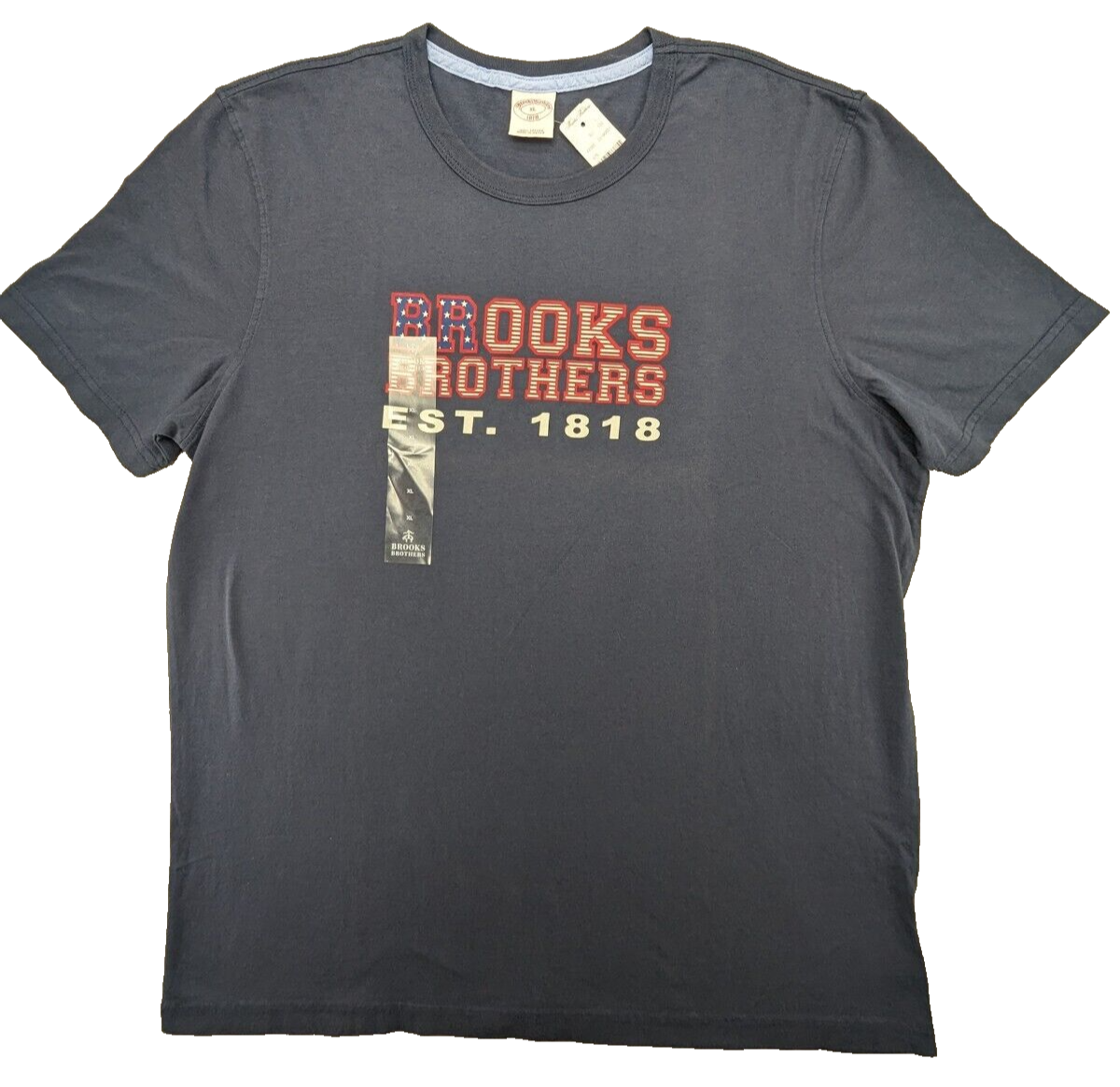 Brooks Brothers T-Shirt Mens XL Blue 100% Cotton SS Spellout Brooks Brothers T-Shirt Mens XL Blue 100% Cotton SS Spellout