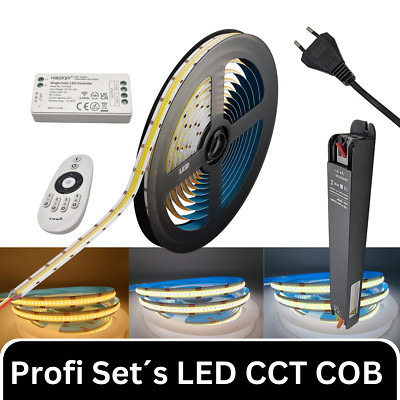 LED COB  Set CCT Stripes Streifen Band Chips 680 pro Meter 5-10M 2700-6500k weiß