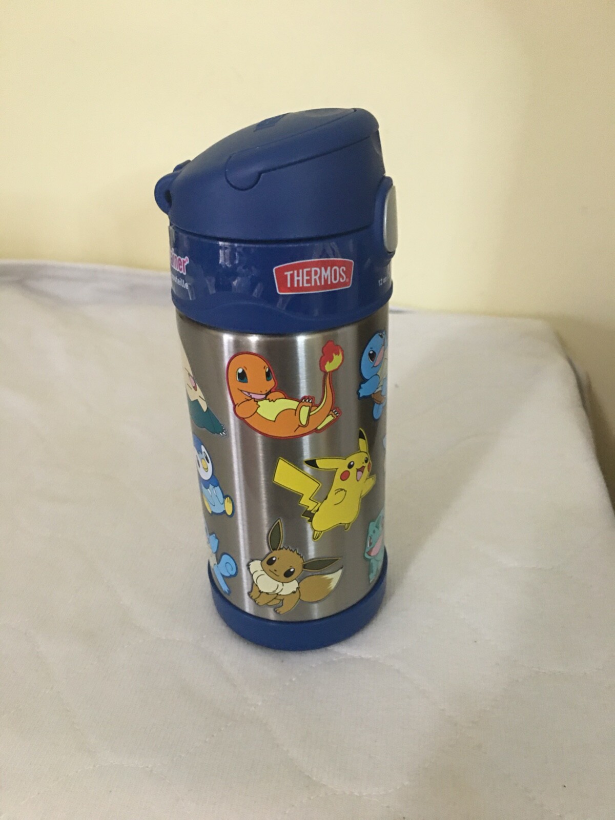 Thermos FUNtainer Pokemon Pikachu Stainless Steel 12oz/355mL Builtin