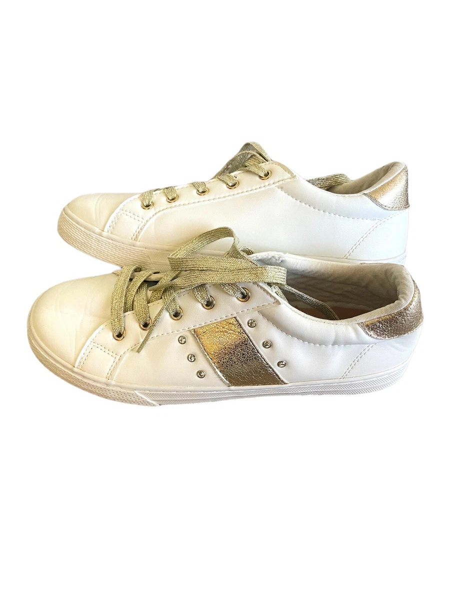 Girls gold cheap tennis shoes