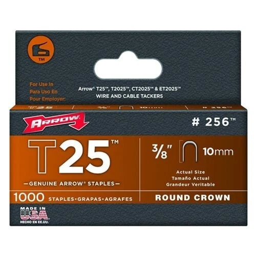 Agrafes rondes T25 pour câbles 6 mm - longueur 10 mm ARROW