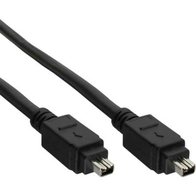 InLine  FireWire  Kabel IEEE1394 4pol Stecker zu Stecker schwarz 3m