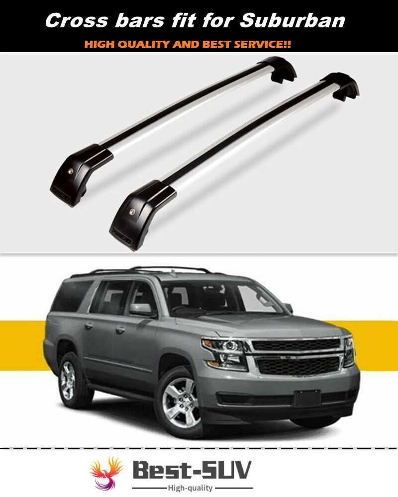 2Pcs Roof Rail Rack Cross Bars Crossbars Fits for 2021 2022 Chevrolet Suburban