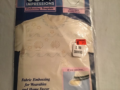 1995 Soft Impressions Embossing Template Scallop Shell Design Plaid 21616 - Picture 2 of 4