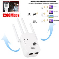 1200Mbps WiFi Extender Long Range Internet Signal Booster Dual Band Indoor Home