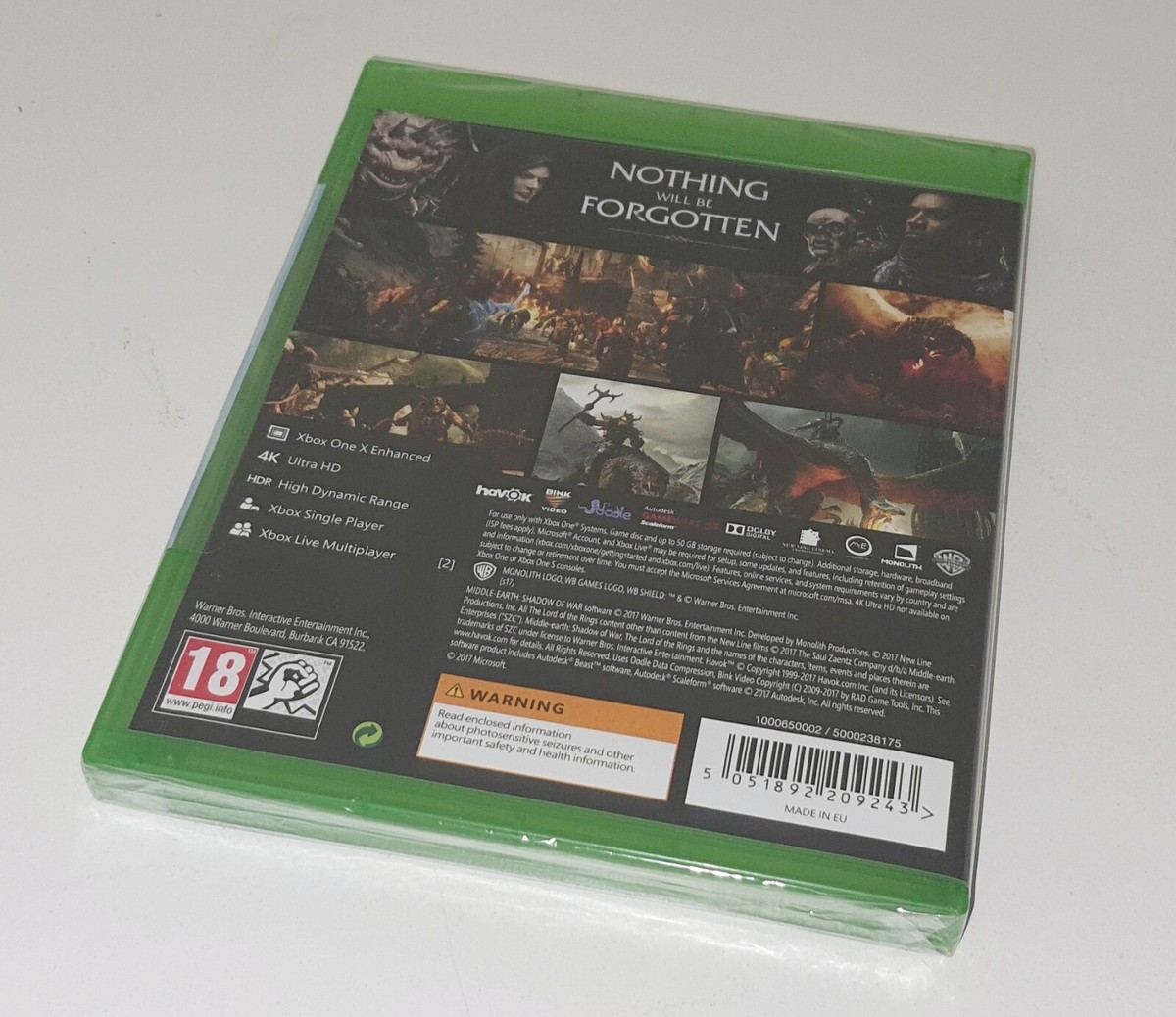 Middle-Earth: Shadow of War - Microsoft Xbox One - New - Sealed
