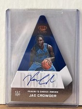 Jae Crowder 2012-13 Crown Royale Rookie Panini's Choice Award Autograph #/49 SP