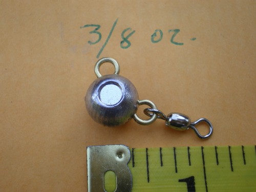 12 Jig Pesca Ear Ball – 4, 6, 8 Oz, Girella #1, Non Verniciati – Made In USA, Piombo - 2