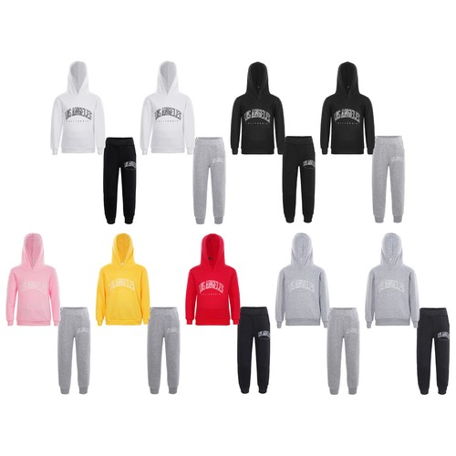 Kids Tracksuit Exercise Sweatshirt+Pants Set Sportswear Long Sleeve Sport Suit