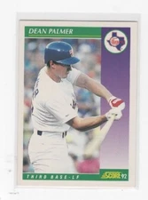 1992 Score #392 Dean Palmer Texas Rangers - NM FAST SHIPPING Third Base