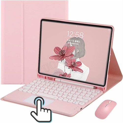For iPad Pro 12.9 Gen 6th 5th 4th 3rd Touchpad Keyboard Leather Case Cover Mouse - Picture 18 of 56