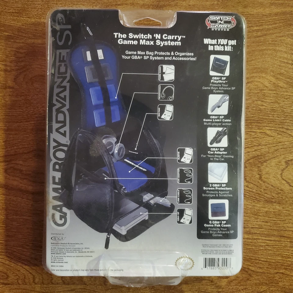 Nintendo Game Boy Advance. SP Starter Kit Black. 9 Piece Sealed. NEW. - Image 2 of 4