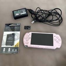 Sony PSP 3000 Pink PSP with battery, working properly. Accessories: AC adapter