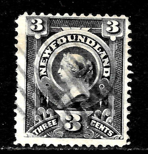 HICK GIRL-OLD  USED NEWFOUNDLAND SC#60   QUEEN  VICTORIA       X3847
