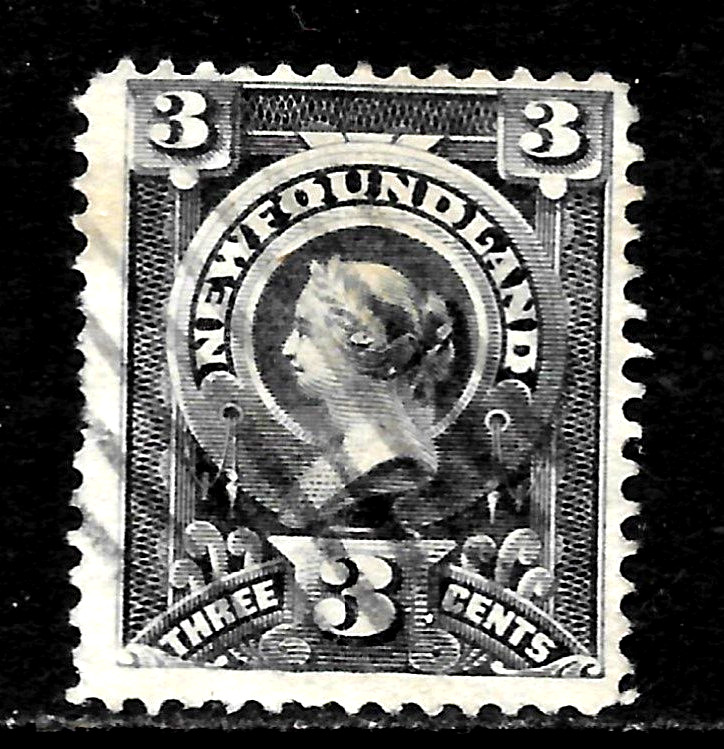 HICK GIRL-OLD  USED NEWFOUNDLAND SC#60   QUEEN  VICTORIA       X3847