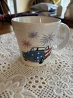 Fiesta Americana Truck Tapered Mug in White Fiestaware Coffee Cup Fireworks