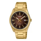 Casio MTP-1302PGC-5A Mens Brown Dial Gold Stainless Steel Bracelet Watch 50m