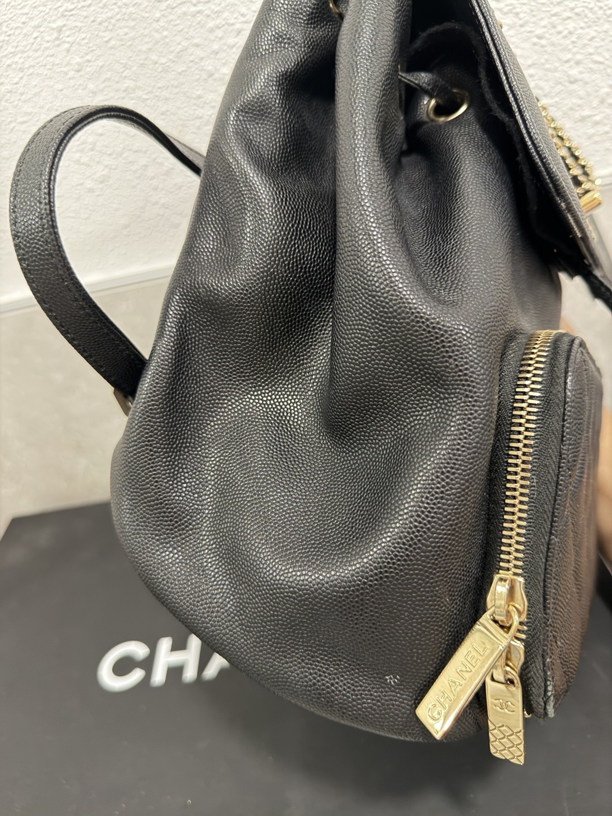Authentic Chanel Caviar Affinity Backpack - image 20