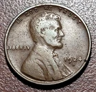 1924-D Lincoln Wheat Cent VF Full Wheat Lines Orig Toning No Issues