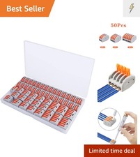 50 PCS Quick Disconnect Lever Wire Connectors for 28-12 AWG Wiring - Compact Kit