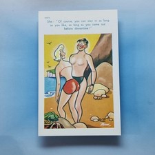 Saucy Comic Postcard C1965 Blonde Beach Bikini Letchy Man Trow