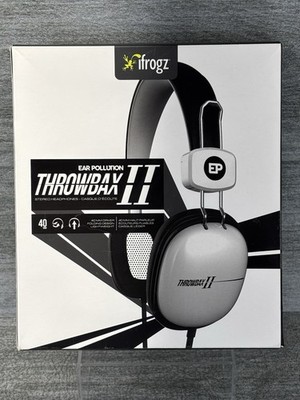 NEW iFrogz Ear Pollution Throwbax II Stereo Headphones Over Ear 70s Style Wired