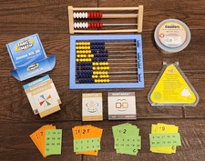 Tang Math Card Games Lot - Abacus Counters  Multiply Divide Math Game Homeschool